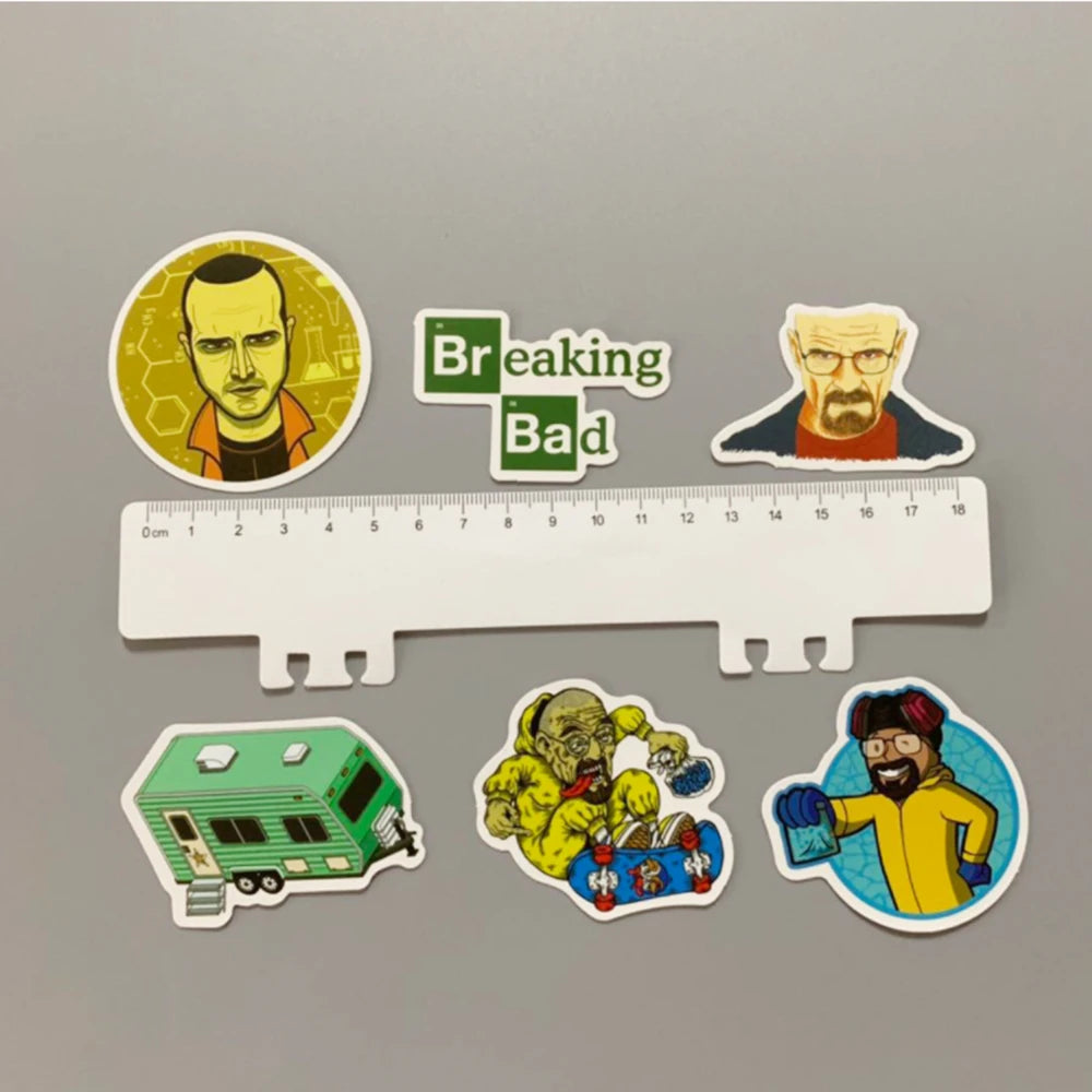 10/30/50pcs Breaking Bad TV Show Stickers PVC Waterproof Toy Graffiti  Kid Stickers Skateboard Guitar Suitcase Luggage Car Decal