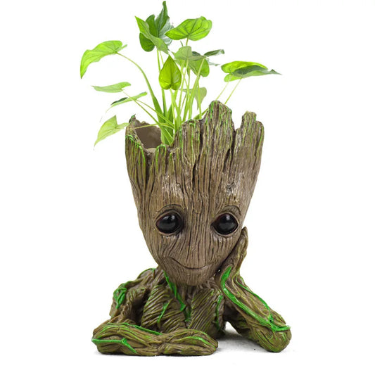 Fashion Decoration Personality Anime Character Groot Flower Ornament Baby Tree Man Figurine Office Desk Decor Miniature Model