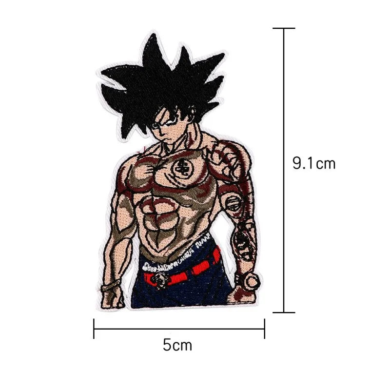 Classic Japanese anime characters One Piece Dragon Ball Patches for Clothing Cartoon Badges Embroidery Appliques Child Clothing