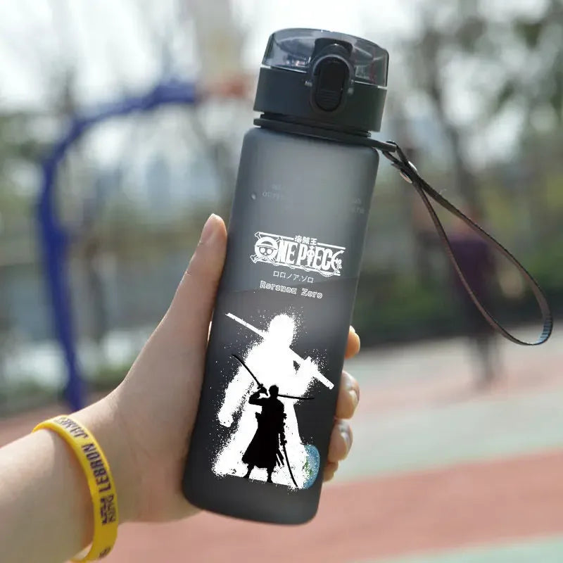 ONE PIECE Luffy Cartoon Water Bottle 560ml High Capacity Anime Pattern Plastic Drinking Cup Portable Sports Water Bottle Boy New