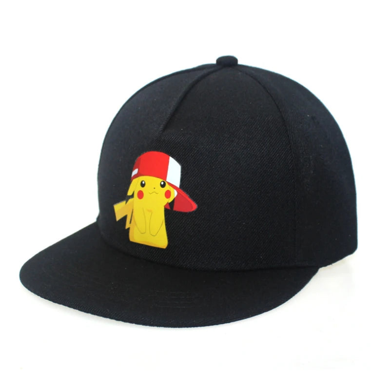 Anime Figure Pokemon Baseball Cap Pikachu Hat Adjustable Pokemon Cosplay Hip Hop Cartoon Hats Boy Girl Kids Birthday Gift