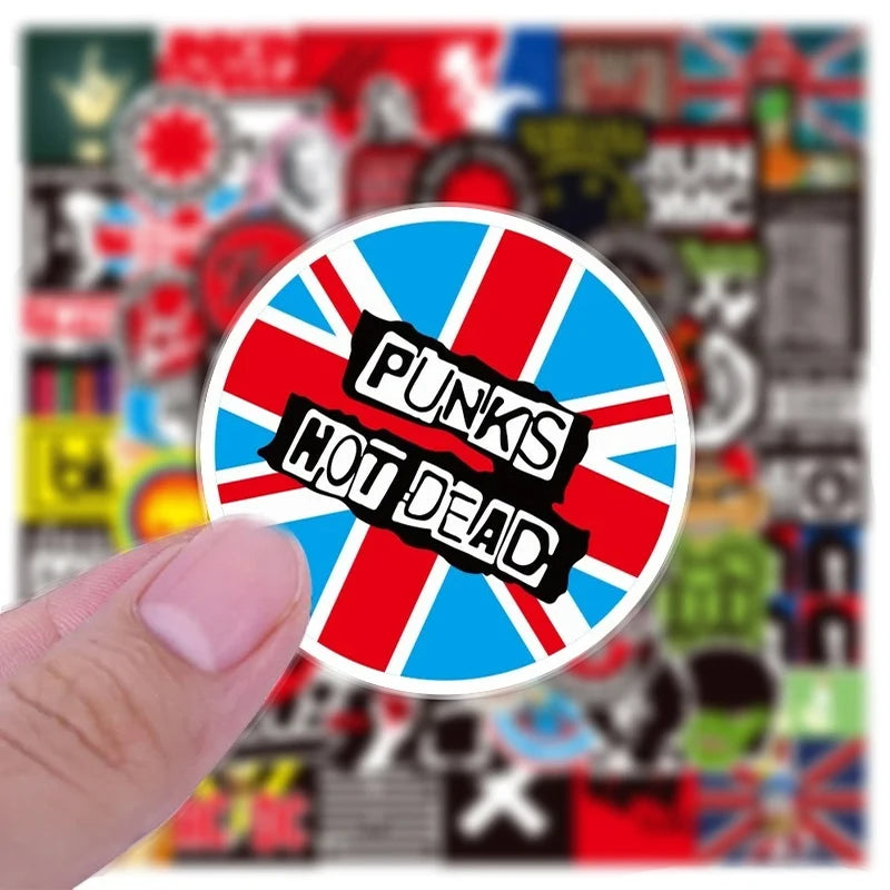 10/50/100pcs Classic ROCK Stickers Graffiti Music Band Decals for Ipad Guitar Laptop Phone Motorcycle Skateboard Luggage Bottle