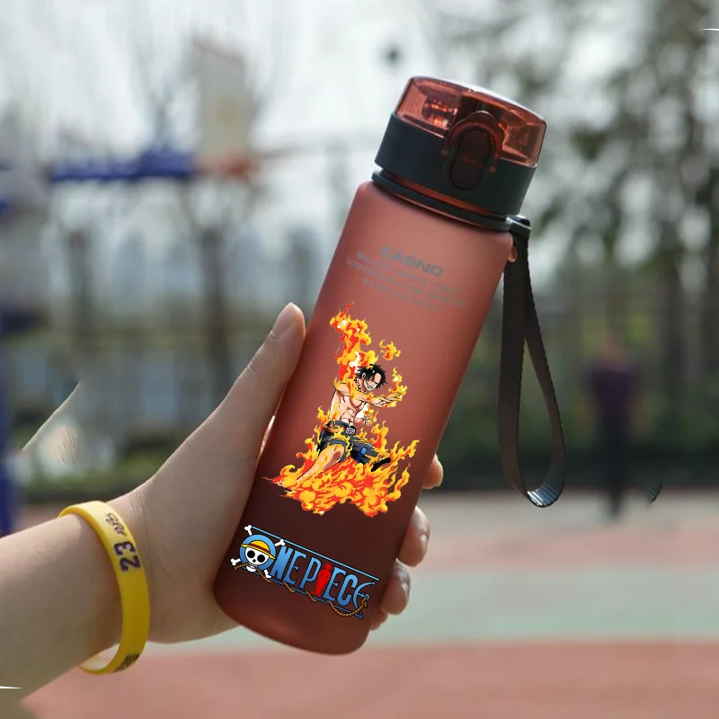 New 560ml Anime ONE PIECE Water Cup Large Capacity Portable Outdoor Sport Drink Bottle Coffee Cup Children Gift Luffy Nami