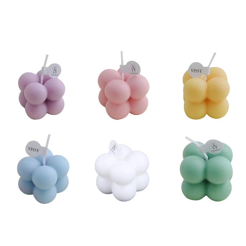 Small Scented  Mini Cube Bubble Shaped Wax Candles