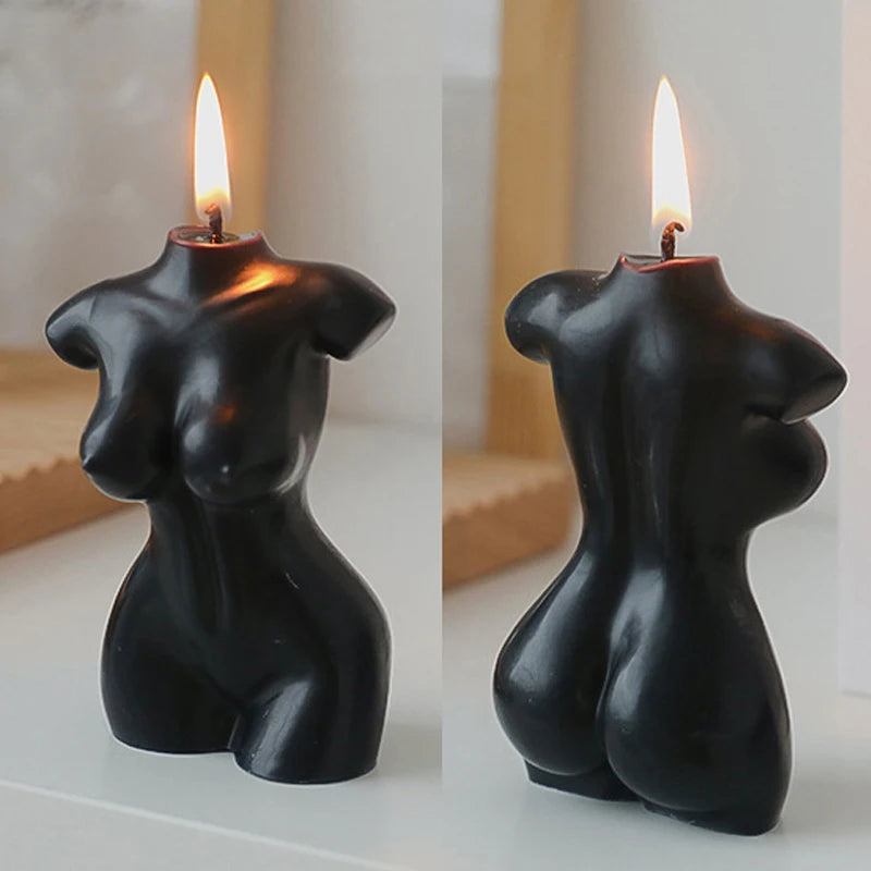 Sexy 3D Woman Body Shape Scented Candle Vivid Emulational Naked Torso Paraffin Statue Home Table Artistic aesthetic decoration