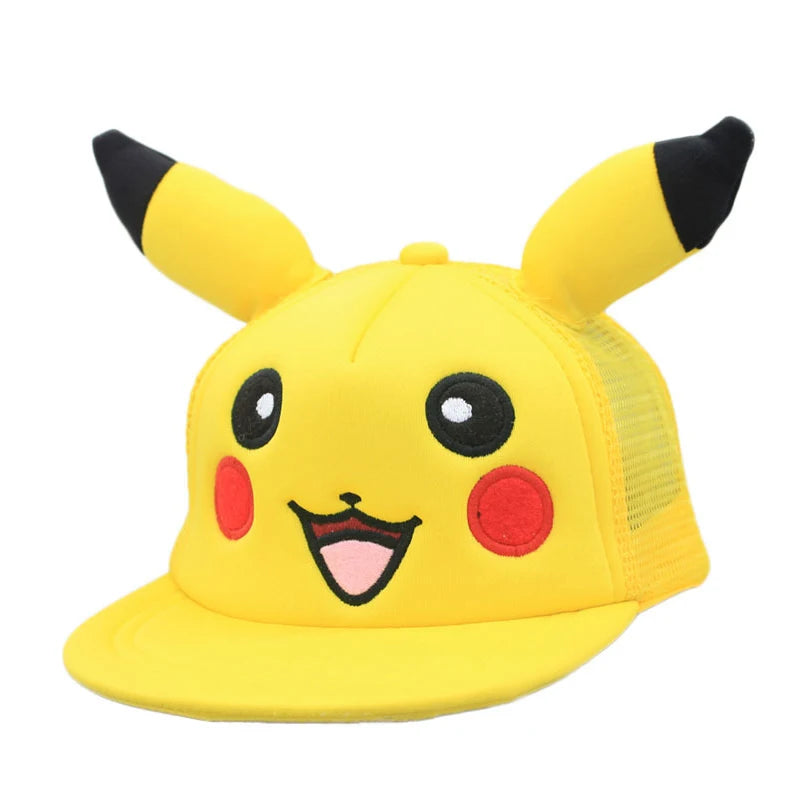 Anime Figure Pokemon Baseball Cap Pikachu Hat Adjustable Pokemon Cosplay Hip Hop Cartoon Hats Boy Girl Kids Birthday Gift