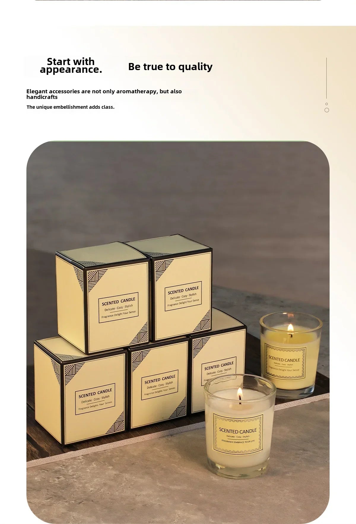 Candle Fragrance Atmosphere Companion Gift Hotel Clubhouse Smoke free Aromatherapy Candles