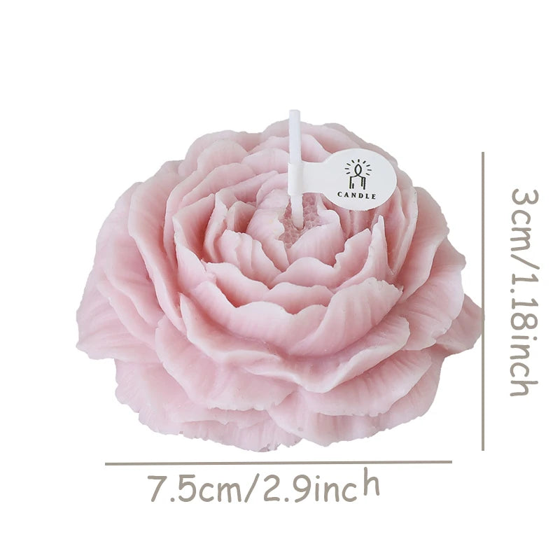 1 pack peony flower scented candle, suitable for holiday wedding parties, indoor use, bedroom and restaurant decoration