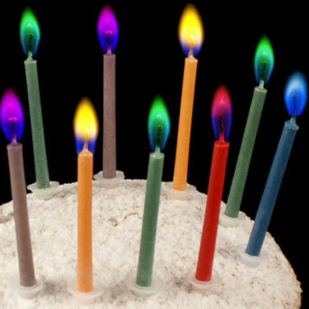 New Creative Happy Birthday Candle 5pcs Party Festival Colorful Flames Colored Flame Cake Candle Birthday Party Kids Diy свечи