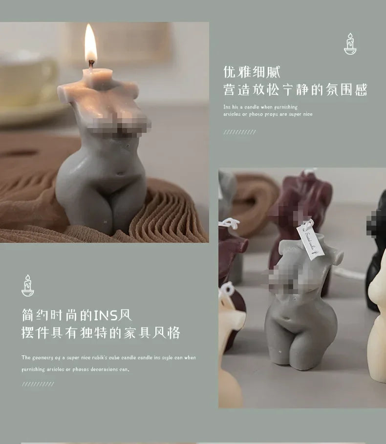 Creative Men and Women Body Aromatherapy Candles Handmade Candle Ornament Gift