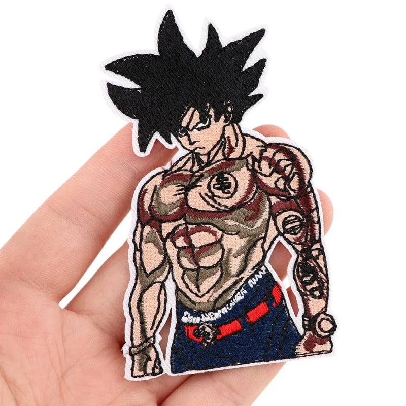 New Anime Dragon Ball Patch Iron on Embroidered Patches for Clothing Master Roshi Goku Patches on Clothes Hippie Patch for Cloth