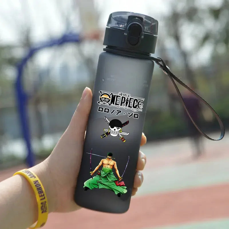 ONE PIECE Luffy Cartoon Water Bottle 560ml High Capacity Anime Pattern Plastic Drinking Cup Portable Sports Water Bottle Boy New