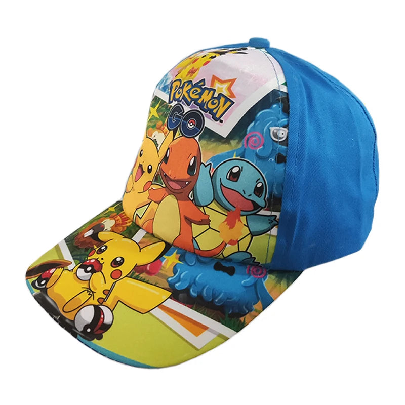 Anime Figure Pokemon Baseball Cap Pikachu Hat Adjustable Pokemon Cosplay Hip Hop Cartoon Hats Boy Girl Kids Birthday Gift