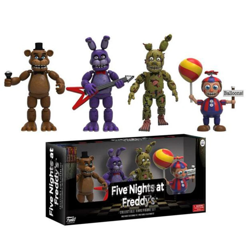 14cm FNAF Action Figure Freddy Bonnie Foxy Figures Collection Model Game Role Doll Nightmare Fredbear Movable Figurine Toys Gift