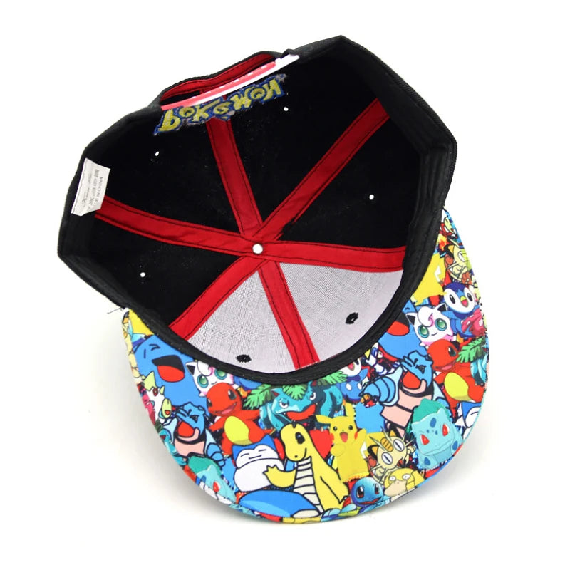 Anime Figure Pokemon Baseball Cap Pikachu Hat Adjustable Pokemon Cosplay Hip Hop Cartoon Hats Boy Girl Kids Birthday Gift