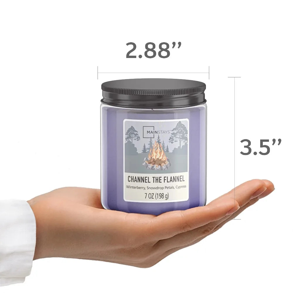 Channel the Flannel Scented Candle Twist Lid 7 oz. Single Wick Place this candle in the kitchen living room or dining room