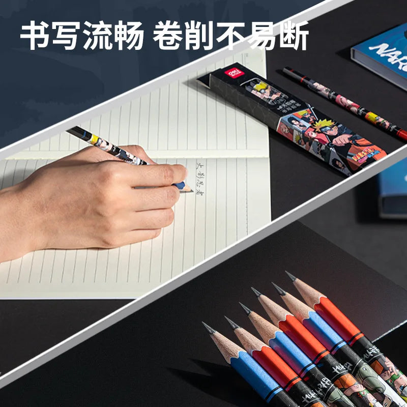 NEW Naruto Anime Pencil Children's Hexagonal Rod Lead Free Hb Writing Pen for Primary School Students' 2B Examination