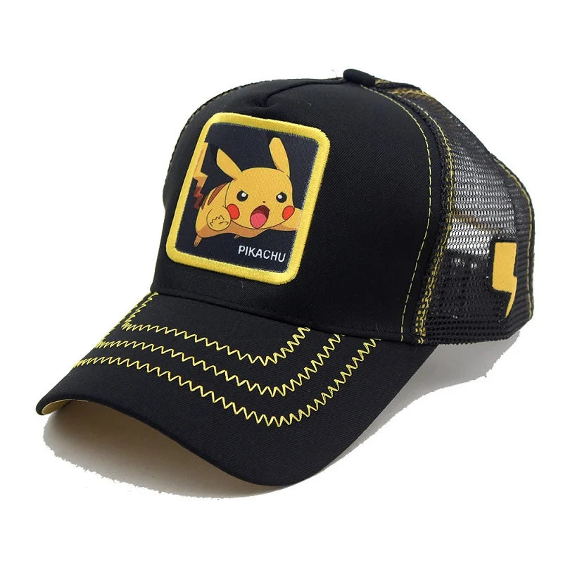 Anime Figure Pokemon Baseball Cap Pikachu Hat Adjustable Pokemon Cosplay Hip Hop Cartoon Hats Boy Girl Kids Birthday Gift