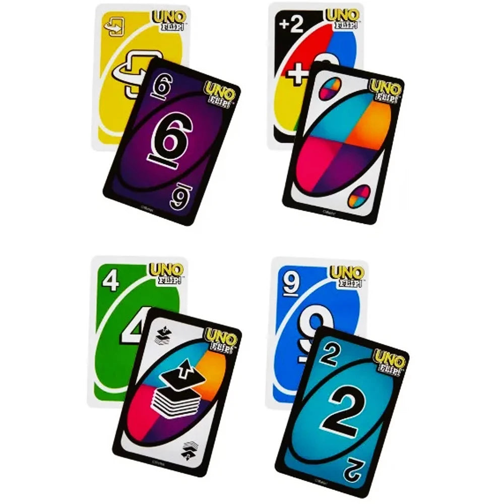 Mattel UNO FLIP! Games Family Funny Entertainment Board Game Fun Playing Cards Kids Toys Gift Box uno Card Game Kids Toys