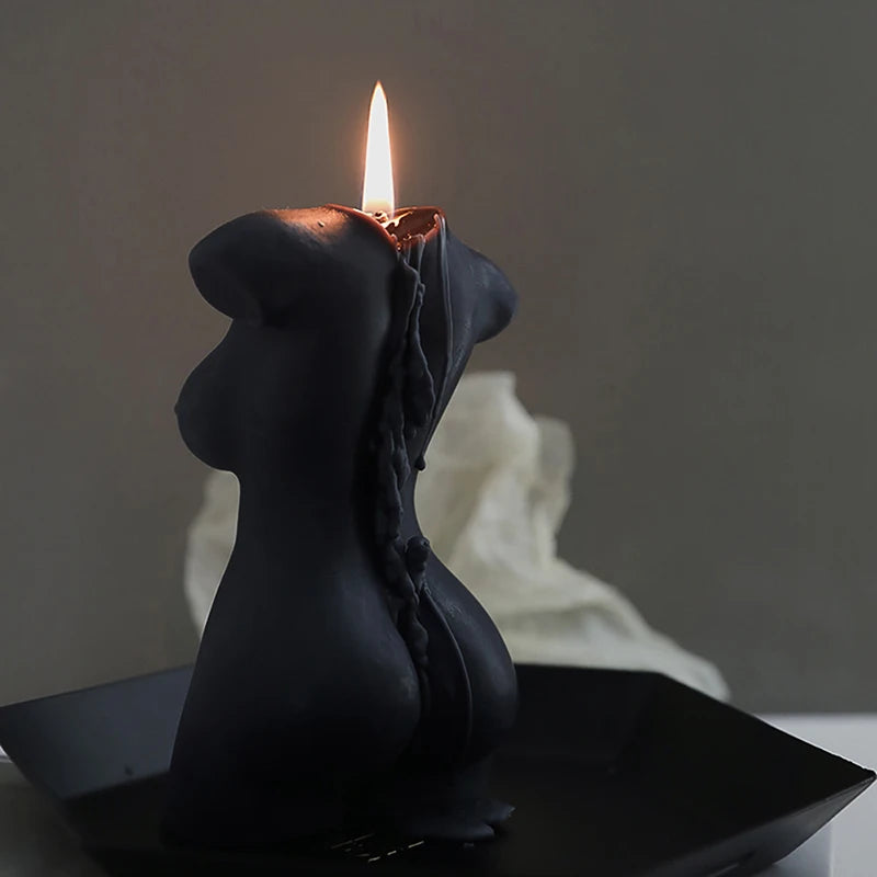 Sexy 3D Woman Body Shape Scented Candle Vivid Emulational Naked Torso Paraffin Statue Home Table Artistic aesthetic decoration