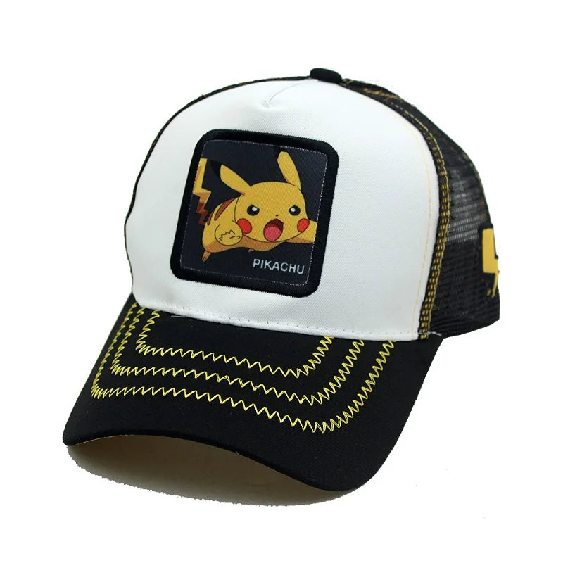 Anime Figure Pokemon Baseball Cap Pikachu Hat Adjustable Pokemon Cosplay Hip Hop Cartoon Hats Boy Girl Kids Birthday Gift