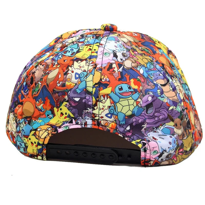 Anime Figure Pokemon Baseball Cap Pikachu Hat Adjustable Pokemon Cosplay Hip Hop Cartoon Hats Boy Girl Kids Birthday Gift