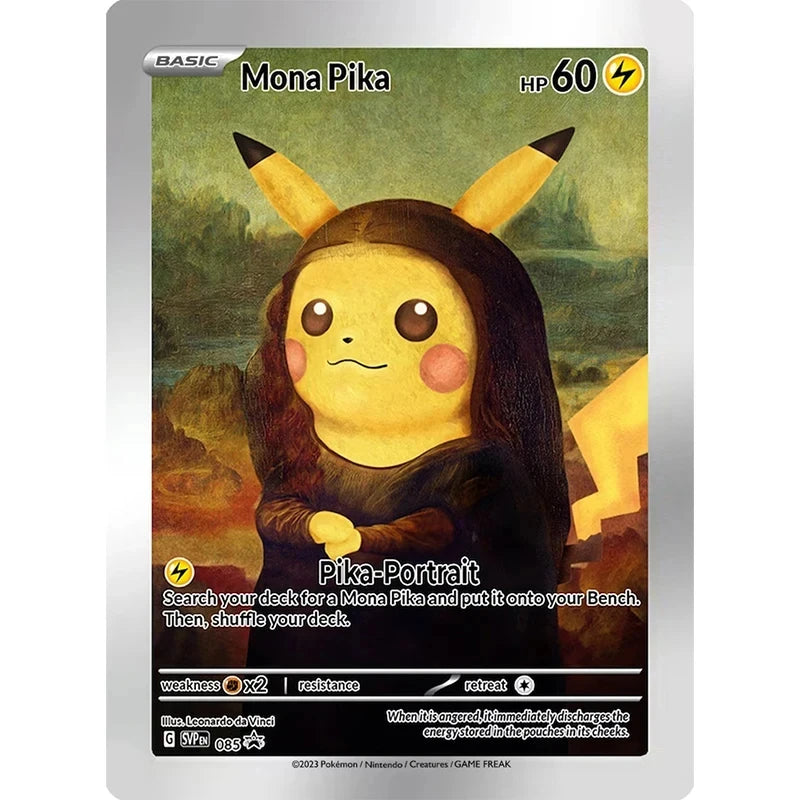 18pcs/Set Pokemon Van Gogh Museum Pikachu Collection Cards DIY Classic Single Game Anime Self Made Gift Toys