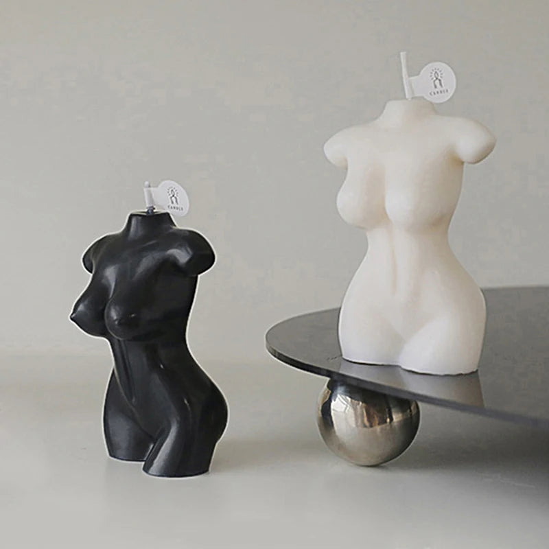 Sexy 3D Woman Body Shape Scented Candle Vivid Emulational Naked Torso Paraffin Statue Home Table Artistic aesthetic decoration