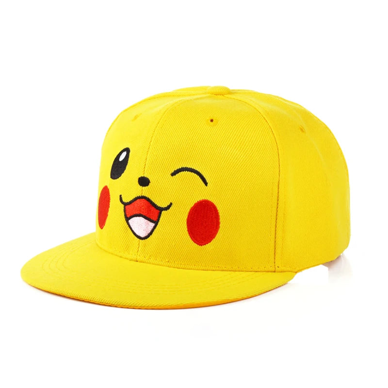 Anime Figure Pokemon Baseball Cap Pikachu Hat Adjustable Pokemon Cosplay Hip Hop Cartoon Hats Boy Girl Kids Birthday Gift