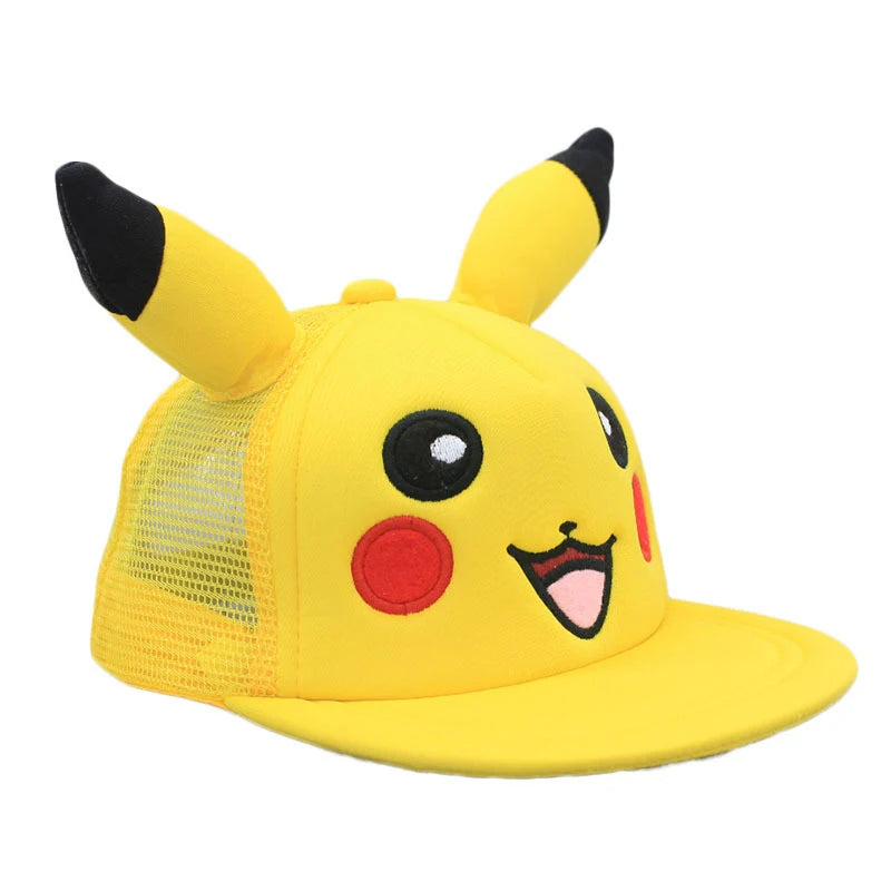 Anime Figure Pokemon Baseball Cap Pikachu Hat Adjustable Pokemon Cosplay Hip Hop Cartoon Hats Boy Girl Kids Birthday Gift