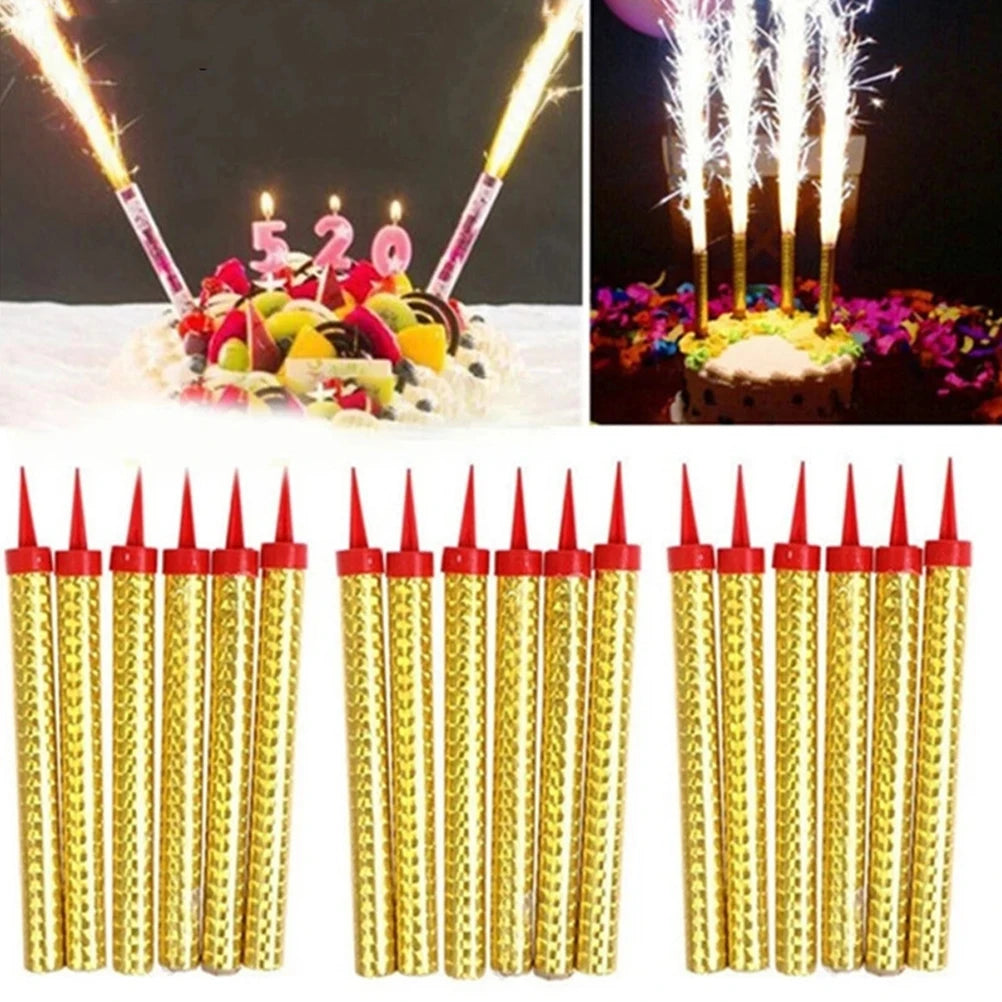 6/12pcs Cake Candles Cake Decorating Party Favors Birthday Cake Decorating Ornaments Birthday Cake Holiday Party Supplies