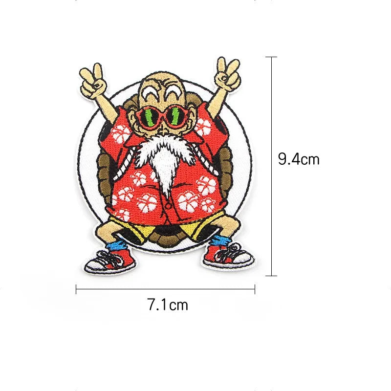 Classic Japanese anime characters One Piece Dragon Ball Patches for Clothing Cartoon Badges Embroidery Appliques Child Clothing