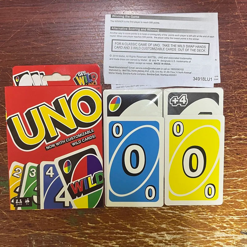 UNO Card Game with 112 Cards and Instructions, for Players 7 Years Old and Up, Great Gift for Kid, Family & Adult Game Night