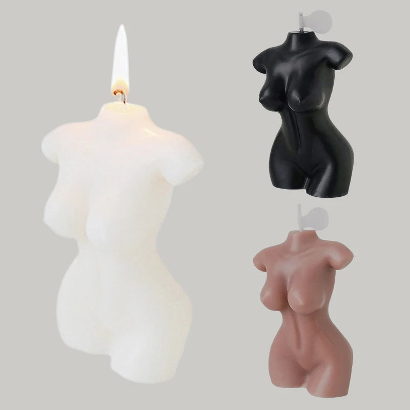 Sexy 3D Woman Body Shape Scented Candle Vivid Emulational Naked Torso Paraffin Statue Home Table Artistic aesthetic decoration