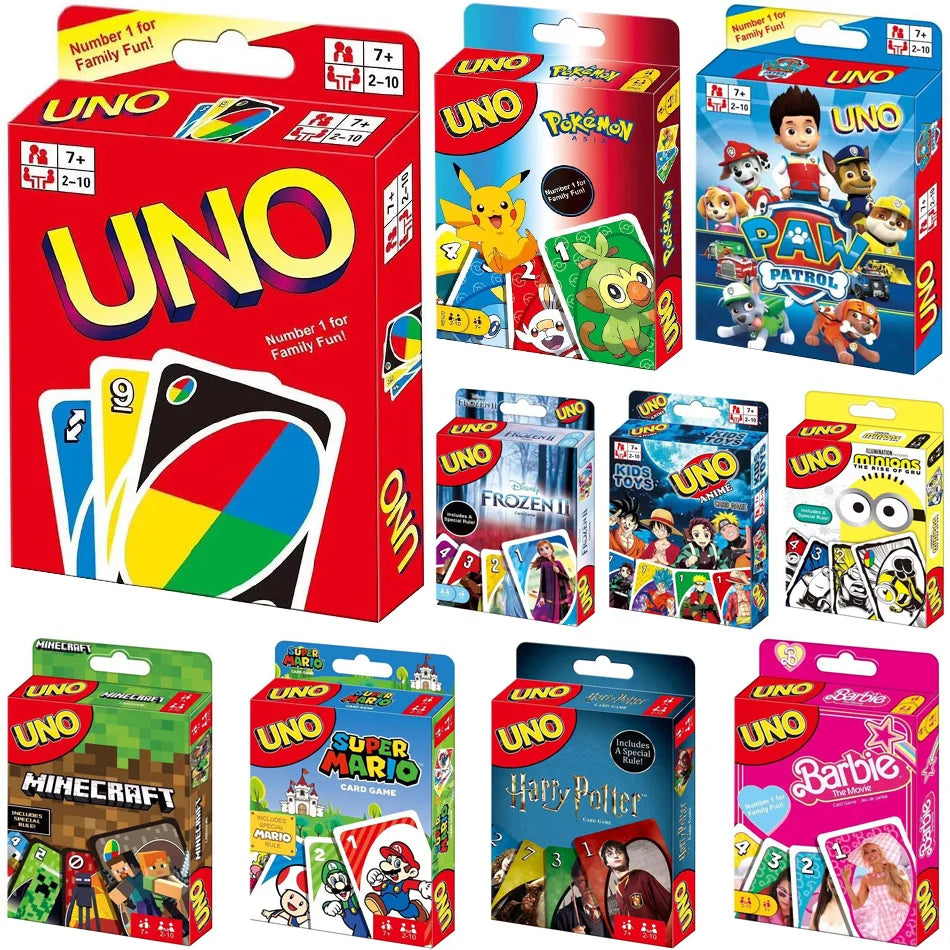 UNO FLIP! Pokemon Board Game Anime Cartoon Pikachu Figure Pattern Family Funny Entertainment uno Cards Games Christmas Gifts