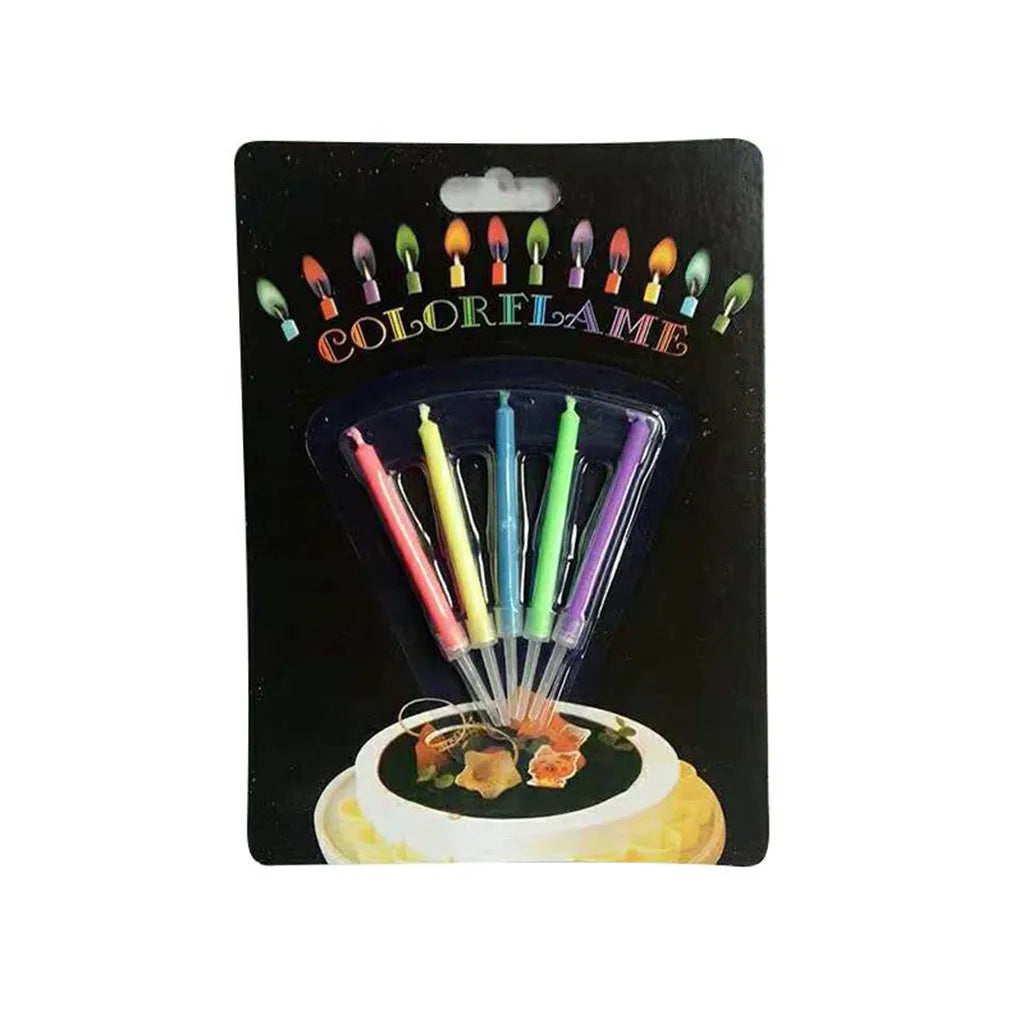 New Creative Happy Birthday Candle 5pcs Party Festival Colorful Flames Colored Flame Cake Candle Birthday Party Kids Diy свечи