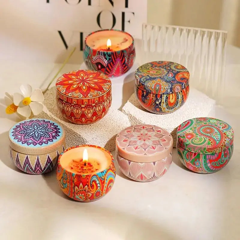 Ethnic Dried Flower Aromatherapy Candle Home Living Room Sleep Aid Bedroom Aromatherapy Candle Gift Box Wedding Companion Gift