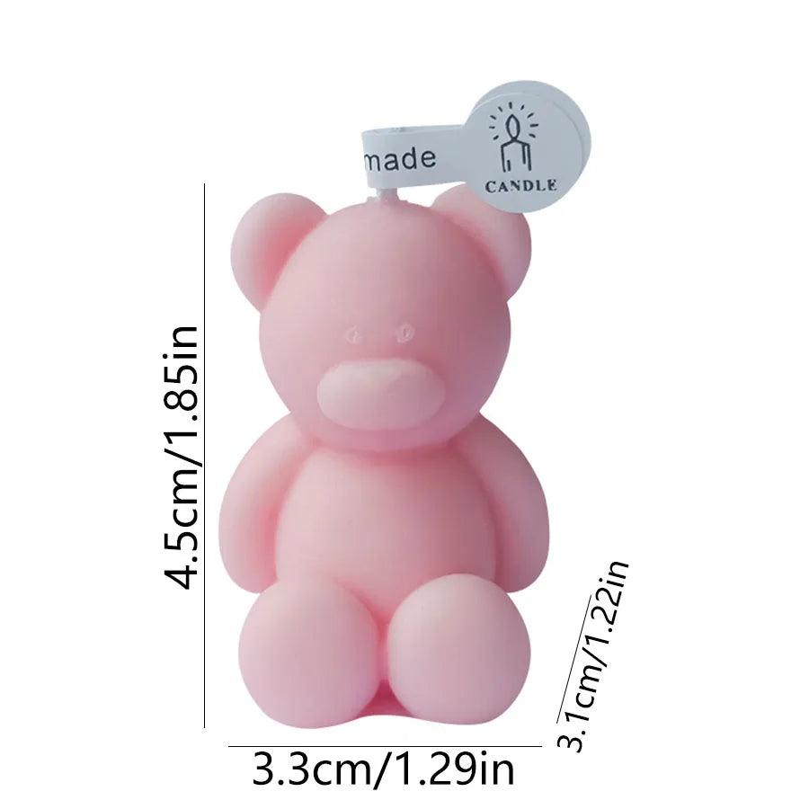 Cute Mini Bear Aromatherapy Candle Cup Creative Home Decoration Birthday Gift Candle Companion Gift