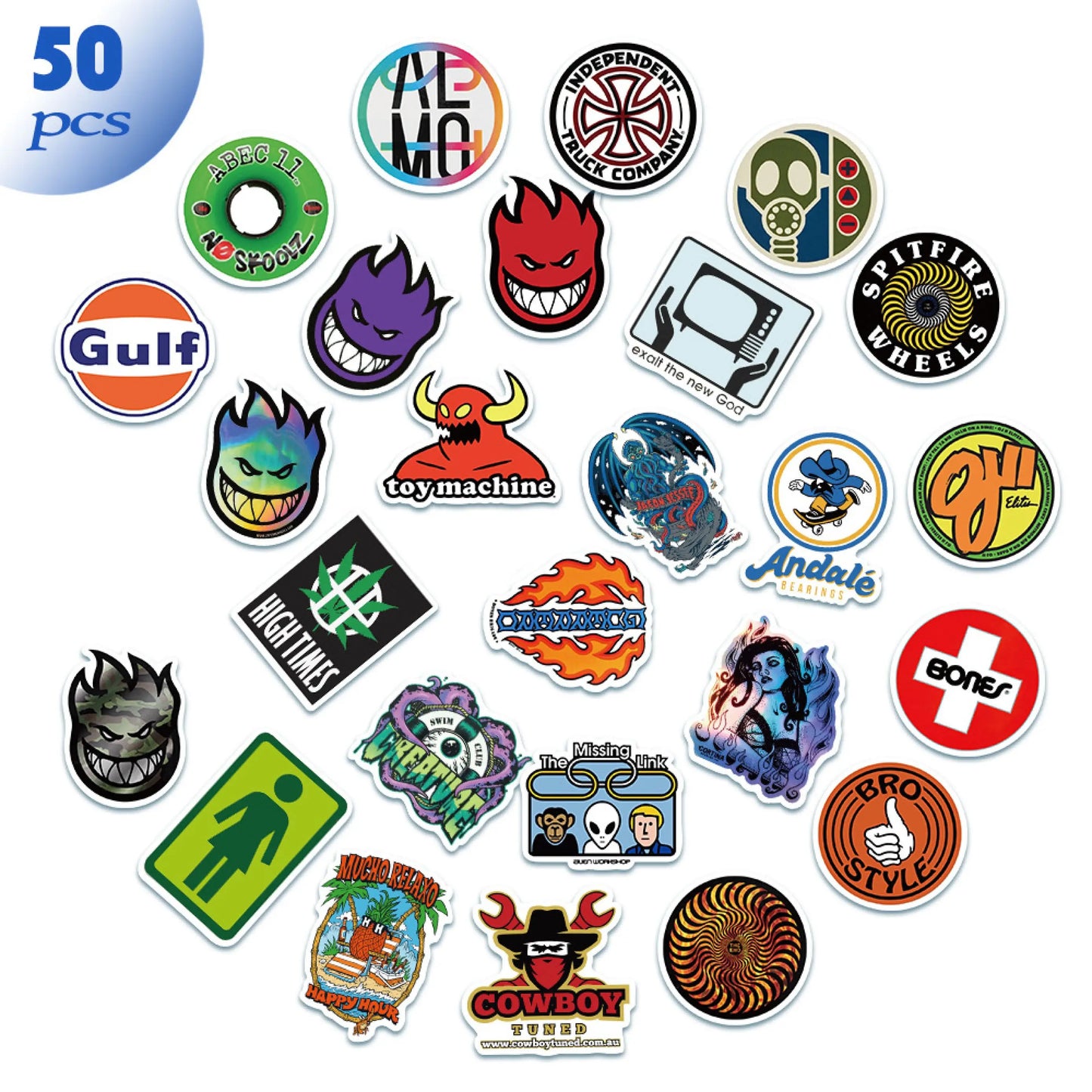 10/30/50pcs cool skateboard fashion Stickers For Suitcase Skateboard Laptop Luggage Fridge Phone Car Styling DIY Decal