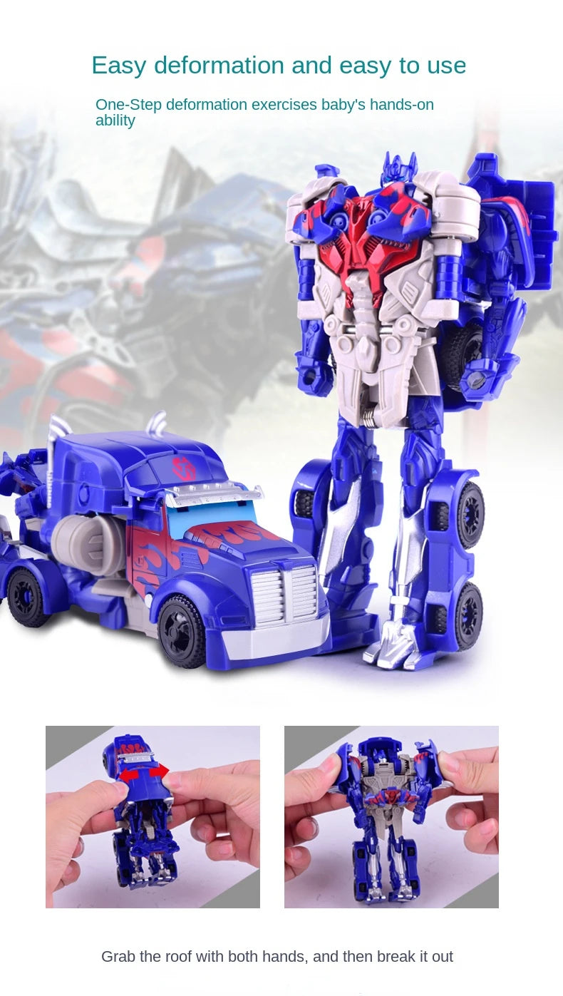 Transformation Toy Robot One Step Deformation Car Action Figure Model Dinosaur Toys for Boys