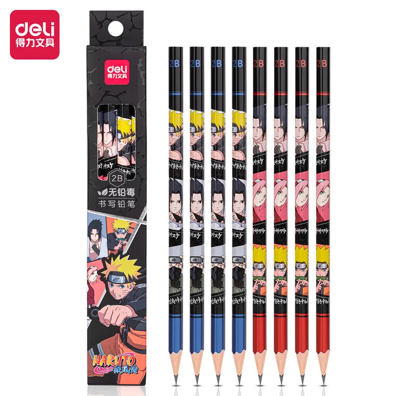 NEW Naruto Anime Pencil Children's Hexagonal Rod Lead Free Hb Writing Pen for Primary School Students' 2B Examination