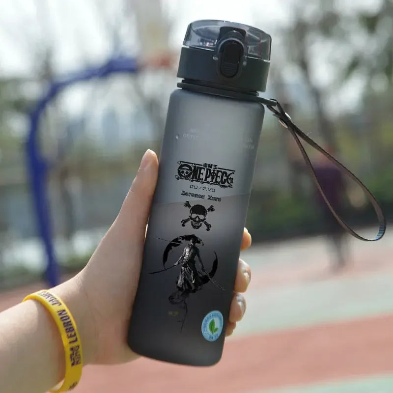 ONE PIECE Luffy Cartoon Water Bottle 560ml High Capacity Anime Pattern Plastic Drinking Cup Portable Sports Water Bottle Boy New