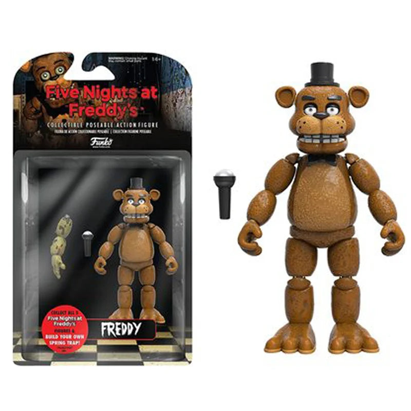 14cm FNAF Action Figure Freddy Bonnie Foxy Figures Collection Model Game Role Doll Nightmare Fredbear Movable Figurine Toys Gift