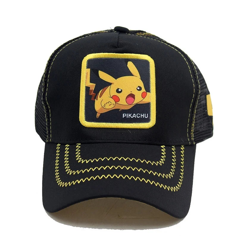 Anime Figure Pokemon Baseball Cap Pikachu Hat Adjustable Pokemon Cosplay Hip Hop Cartoon Hats Boy Girl Kids Birthday Gift