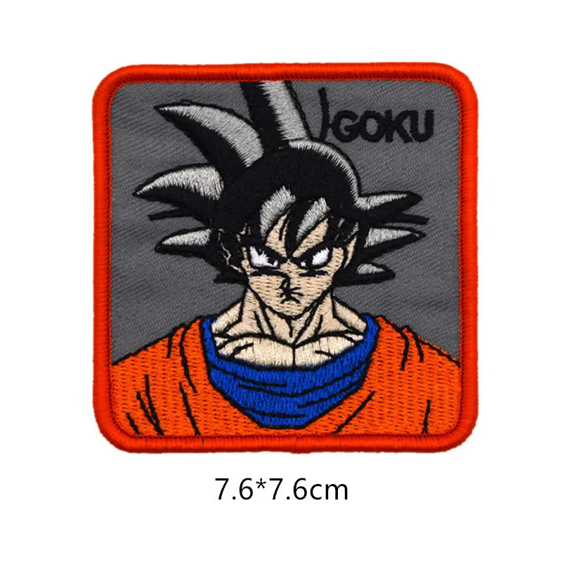 Classic Japanese anime characters One Piece Dragon Ball Patches for Clothing Cartoon Badges Embroidery Appliques Child Clothing