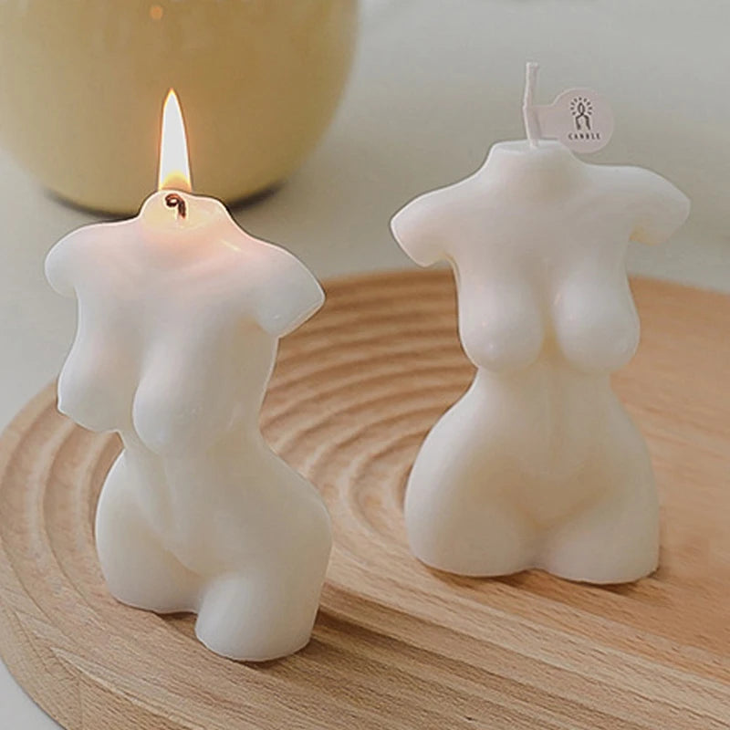 Sexy 3D Woman Body Shape Scented Candle Vivid Emulational Naked Torso Paraffin Statue Home Table Artistic aesthetic decoration