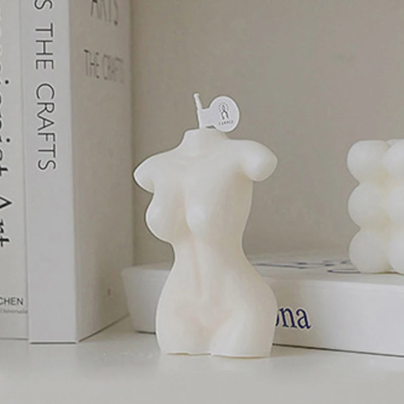 Sexy 3D Woman Body Shape Scented Candle Vivid Emulational Naked Torso Paraffin Statue Home Table Artistic aesthetic decoration