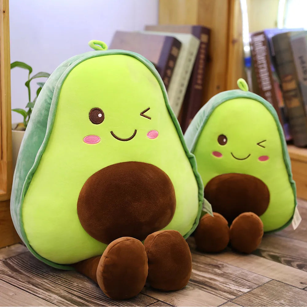 New Cute Avocado Plush Toy Doll Children's Sleeping Pillow Large Doll Holiday Gift Kawaii Creative Fruit Rag Doll Cushion