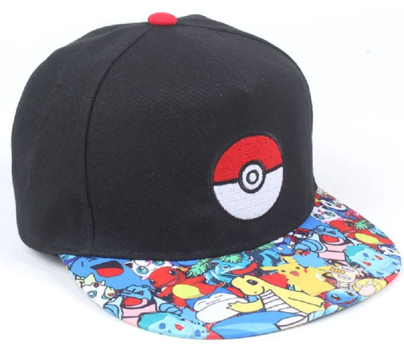 Anime Figure Pokemon Baseball Cap Pikachu Hat Adjustable Pokemon Cosplay Hip Hop Cartoon Hats Boy Girl Kids Birthday Gift