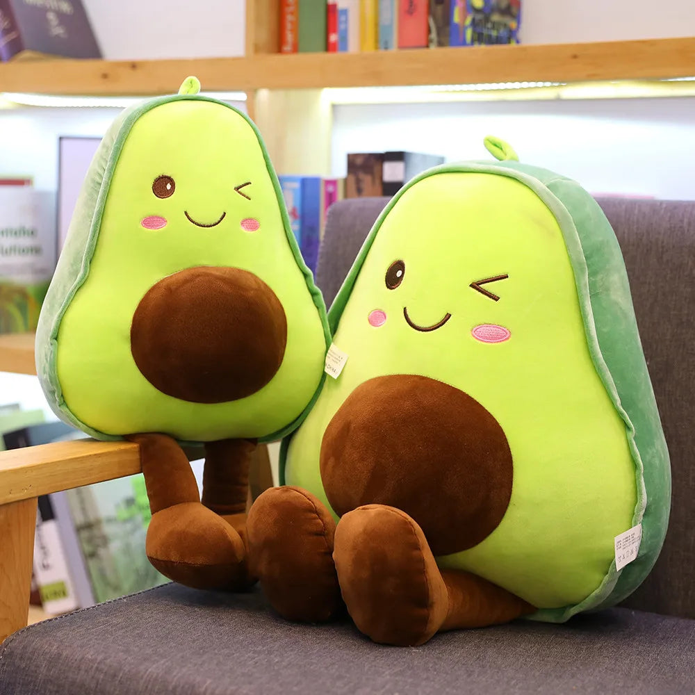 New Cute Avocado Plush Toy Doll Children's Sleeping Pillow Large Doll Holiday Gift Kawaii Creative Fruit Rag Doll Cushion